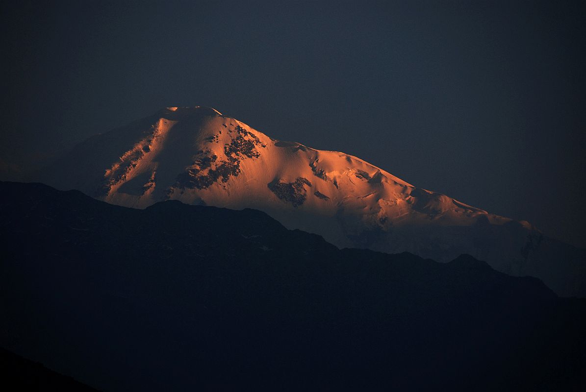 214 Tilicho Peak At Sunset From Kagbeni Tilicho Peak blazed in the setting sun from Kagbeni.